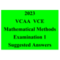 Detailed answers 2023 VCAA VCE Maths Methods Exam 1